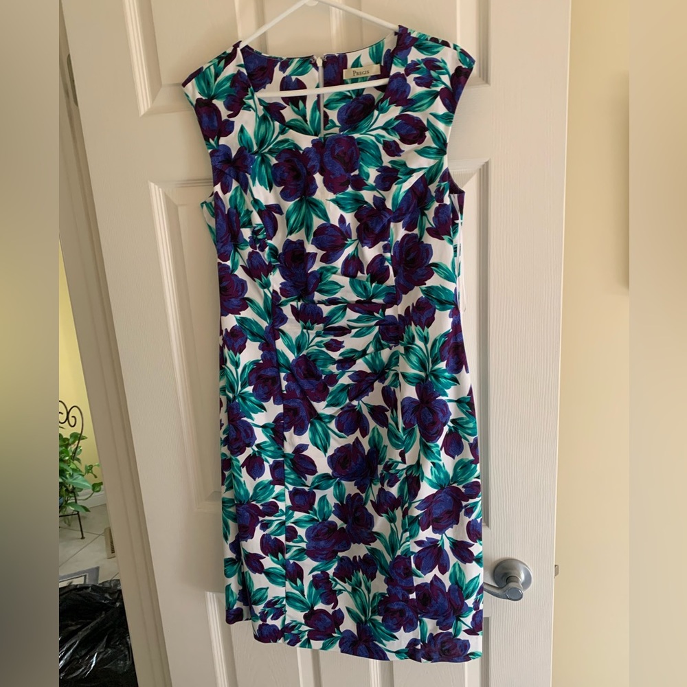 Precis Flora Dress & Teal Cardigan